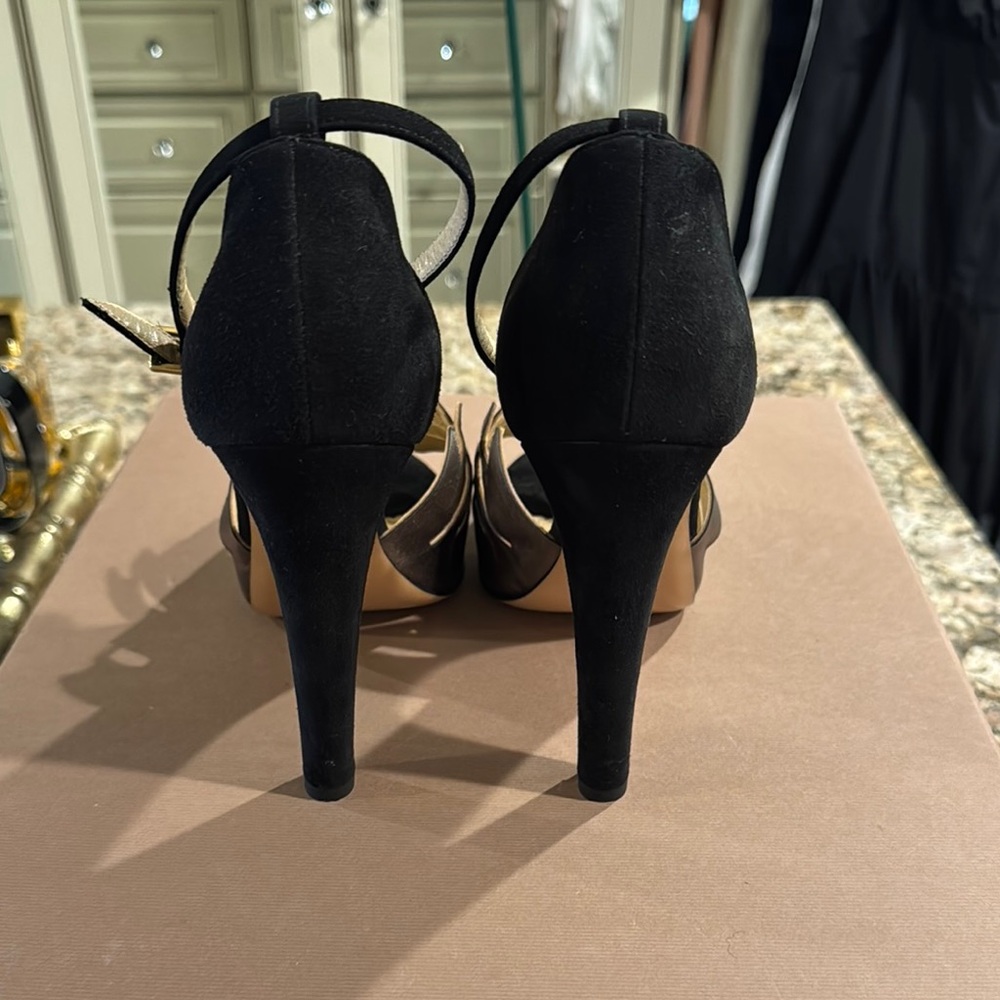 Charlotte Olympia Black and Gold Women's Sandals - Picture 3 of 3